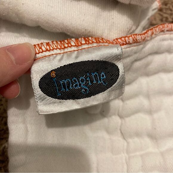 Imagine Cloth Pre Fold Diaper Inserts 6 pack White 100% Cotton Burp Rags Baby - Picture 2 of 5